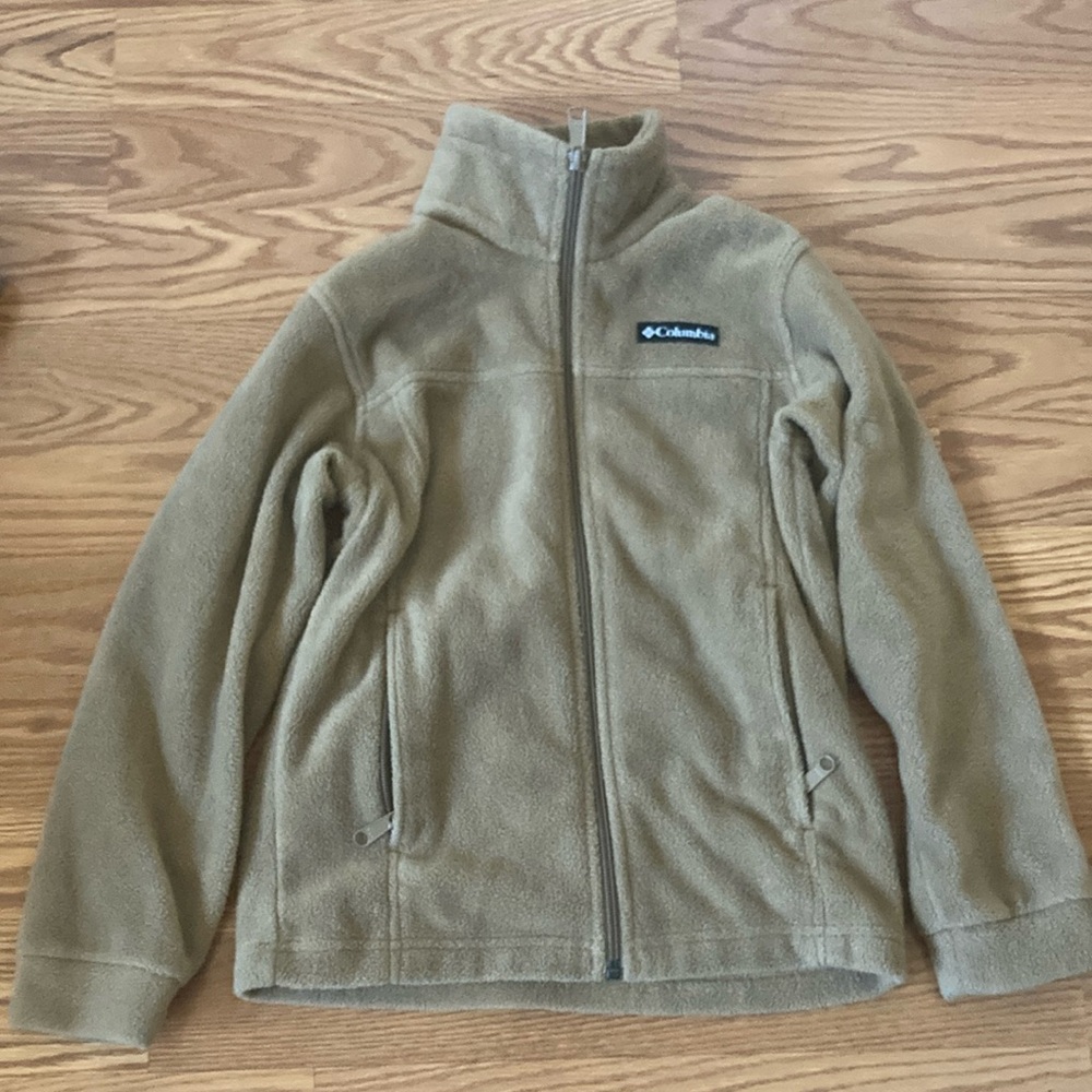 Columbia Khaki Full-Zip Fleece Jacket